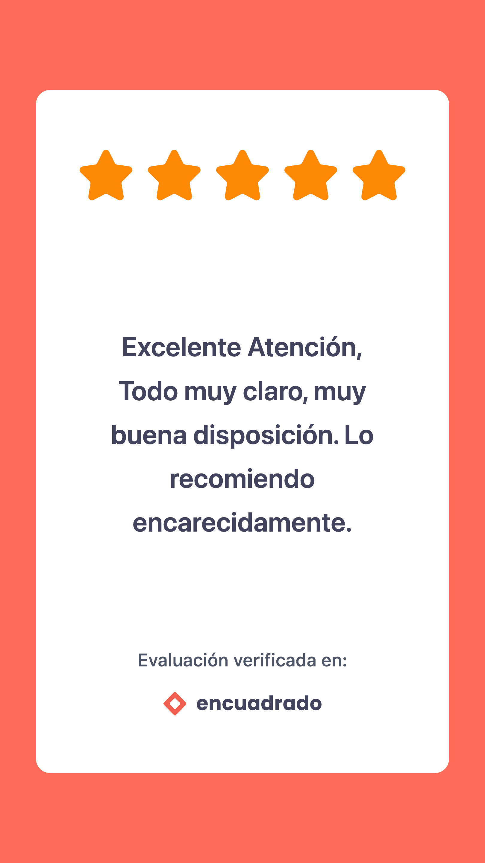 Reseña verificada — excelente atención y claridad