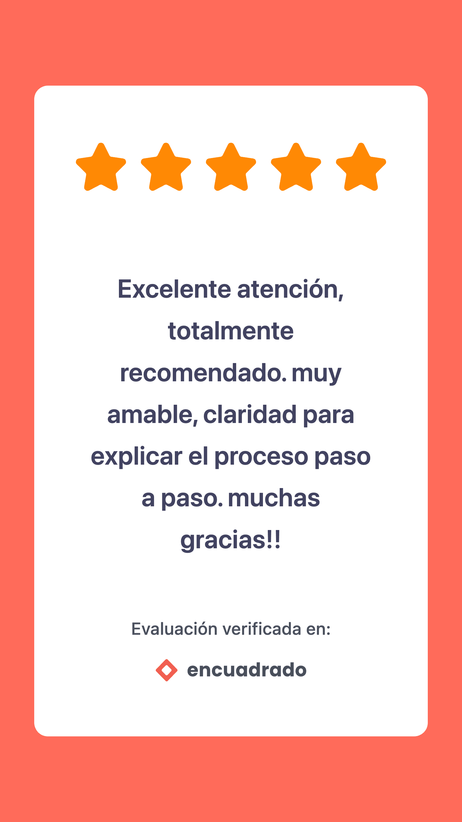 Reseña verificada — atención sin apuros y con conocimiento